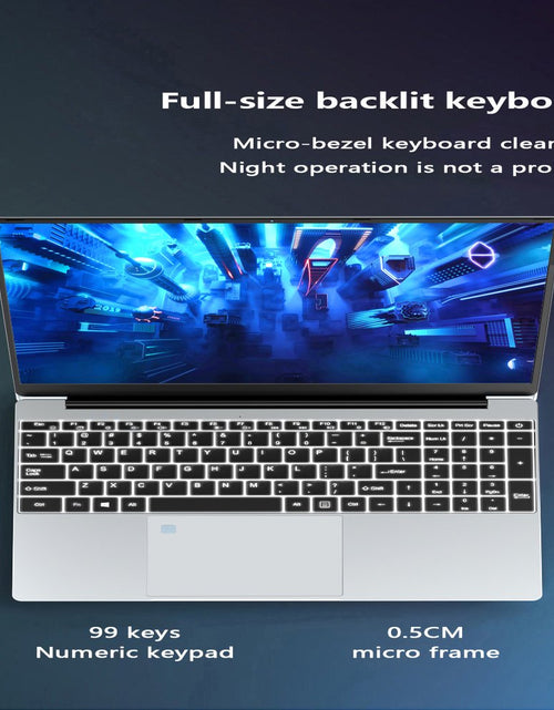 Load image into Gallery viewer, Yepbook 15.6In Laptop,8Gb RAM, 256GB SSD, Intel Celeron N5095, Windows 11 Pro Laptops Computers, Cooling System,38000Mwh Battery, Fingerprint

